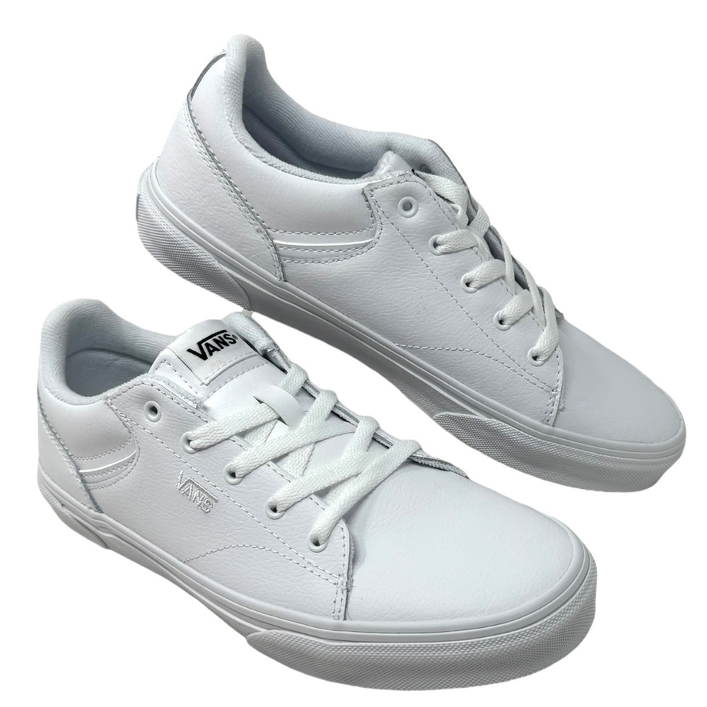 VANS Seldan Tumble Low Shoe Leather White Casual Sneakers Women Kids VN0A4U2505R